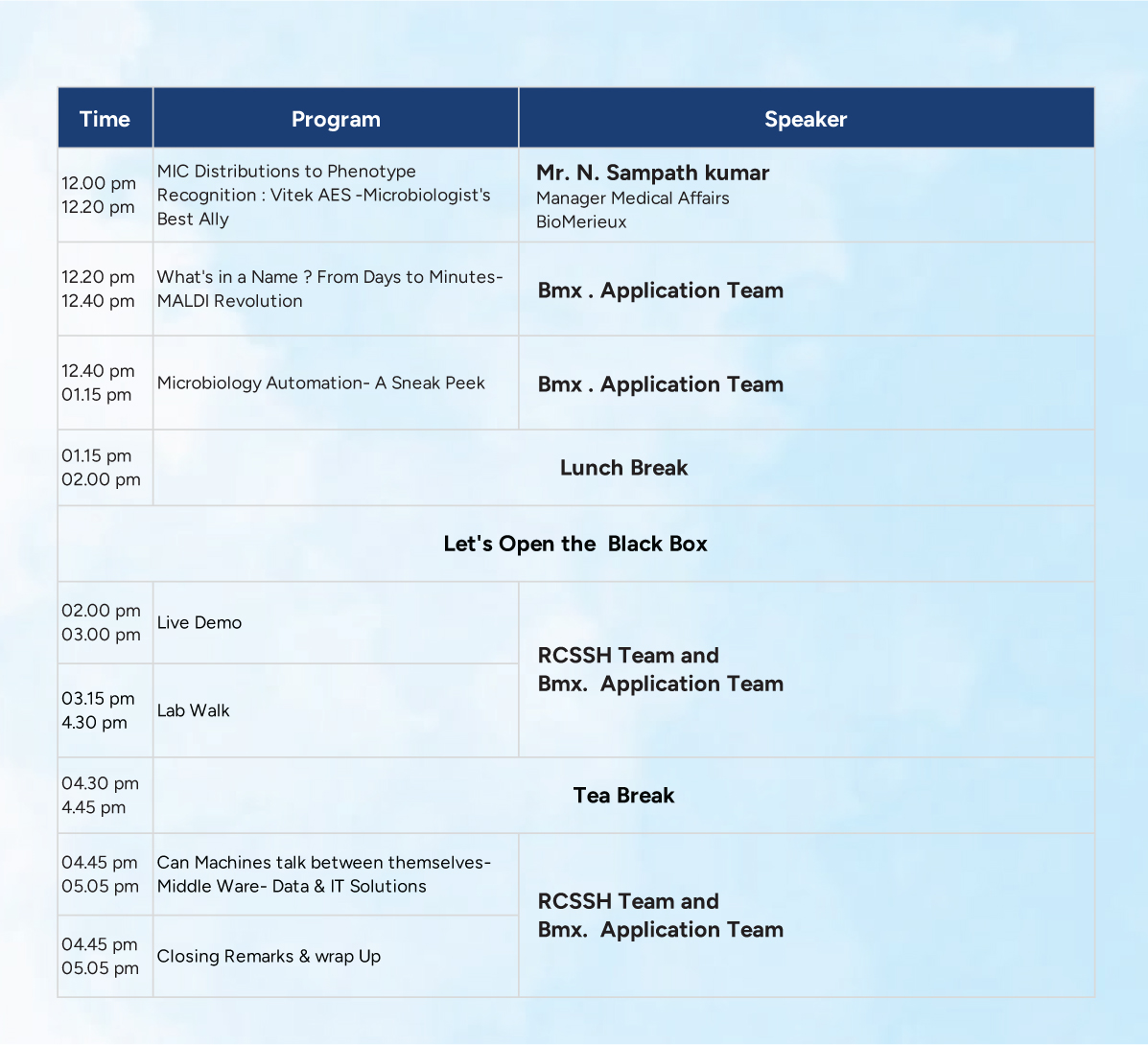 Morning Schedule